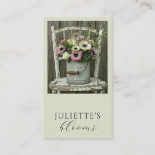 Carte de visite d'une fleuriste créatrice florale