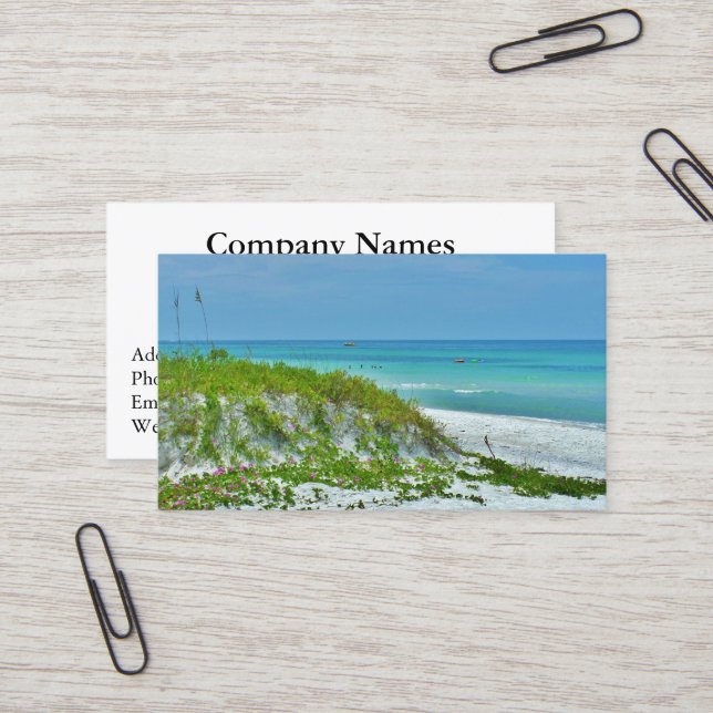 Carte De Visite Dunes De Sable (Devant/Arrière en situation)