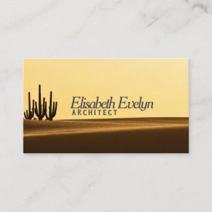 Carte De Visite Dunes dorées et silhouettes du désert