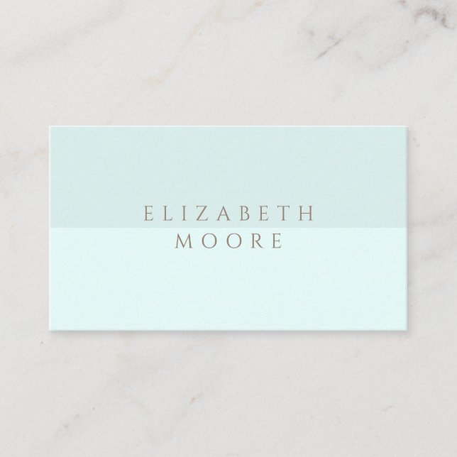 Carte De Visite Duotone bleu moderne, minimaliste et élégant (Devant)