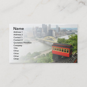 Carte De Visite Duquesne Incline à Pittsburgh, Pennsylvanie