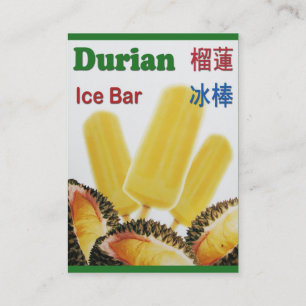 Carte De Visite Durian Ice Bar Tropical Fruit Popsicle