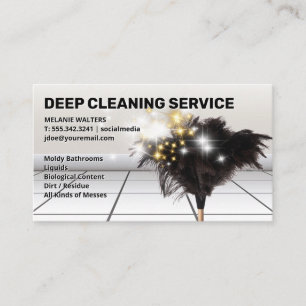 Carte De Visite Duster   Service de ménage   Nettoyer les étincell