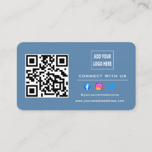 Carte De Visite Dusty Blue Suivre Analyser Pour Se Connecter Avec 