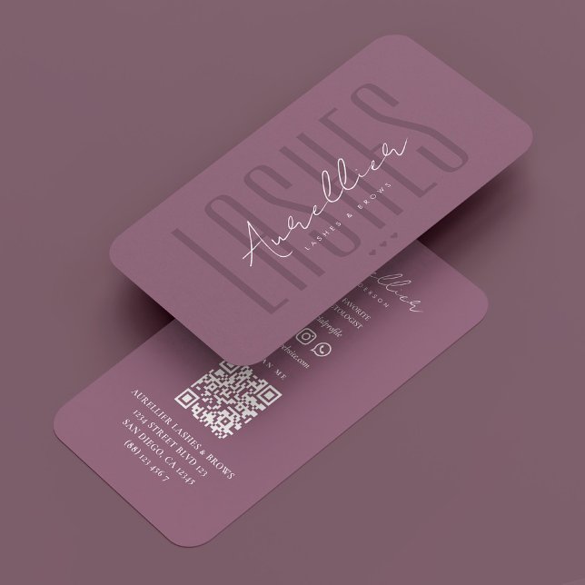 Carte De Visite Dusty Mauve esthétique rose beauté Professionnel (Dusty Mauve Aesthetic Pink Beauty Professional Business Card
)