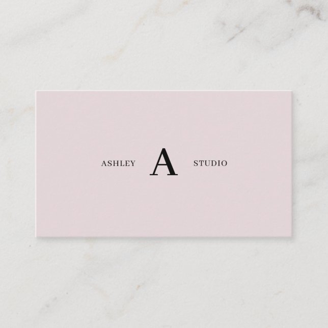 Carte De Visite Dusty Rose Simple Minimale Promotion Professionnel (Devant)