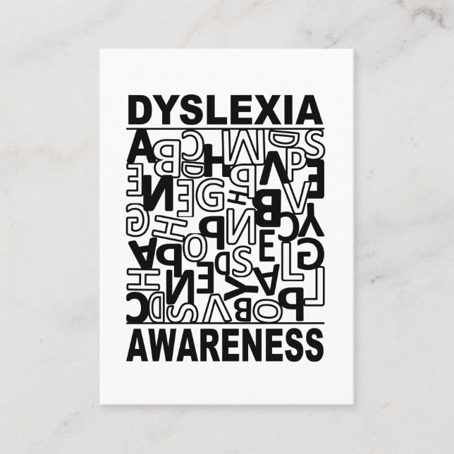 Carte De Visite Dyslexie Sensibilisation Dyslexie Enseignants Étud (Devant)