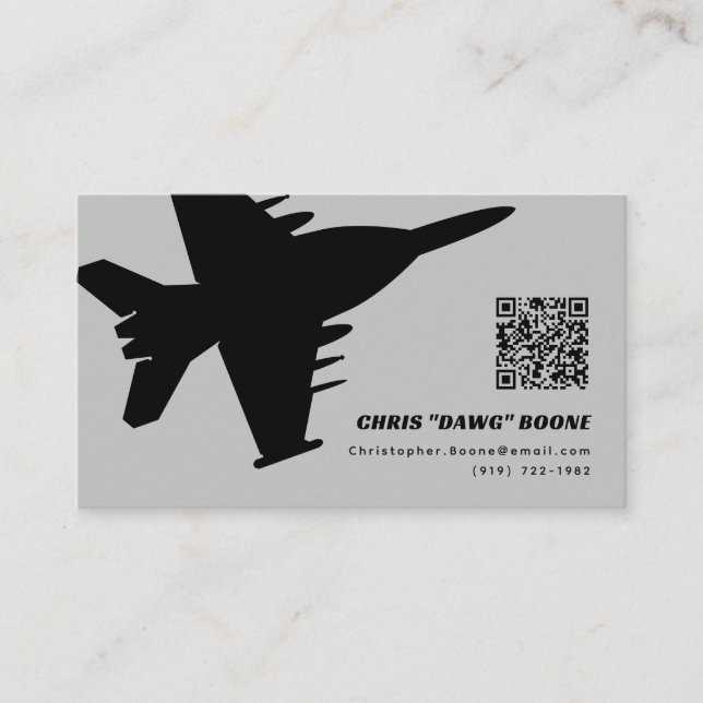 Carte De Visite EA-18G Growler Fighter Jet moderne (Devant)