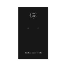Earring Display Card | Logo Black Jewelery Display
