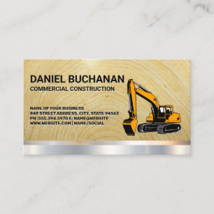 Carte De Visite Earth Mover   Bois métallique