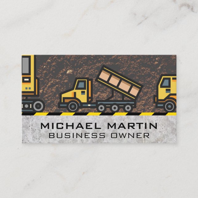 Carte De Visite Earth Mover | Véhicules de construction | Dirt (Devant)