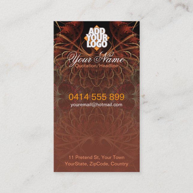 Carte de visite Earth Royale (Devant)