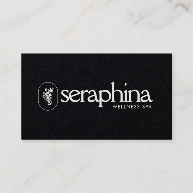 Carte De Visite Earthy Elegance Logo Beauté, Bien-être, rouille Sp (Devant)