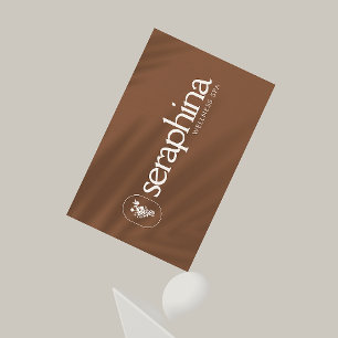 Carte De Visite Earthy Elegance Logo Beauté, Bien-être, rouille Sp