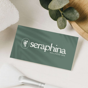 Carte De Visite Earthy Elegance Logo Beauté, Bien-être, Spa Sage