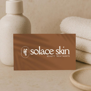 Carte De Visite Earthy Elegance Logo Beauté, Bien-être, Spa Tan