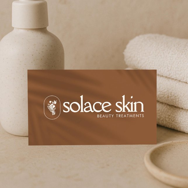 Carte De Visite Earthy Elegance Logo Beauté, Bien-être, Spa Tan (Créateur téléchargé)