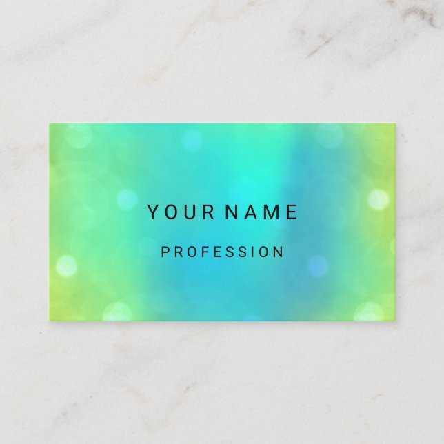 Carte De Visite Eau Bleue Pratiquement Abstraite Économie verte mi (Devant)