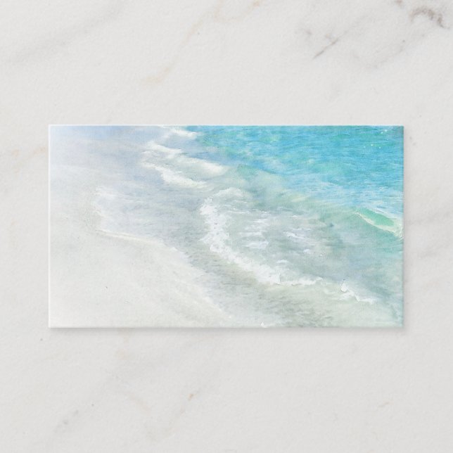 Carte De Visite Eau couleur sable blanc - Aqua Turquoise Turquoise (Devant)