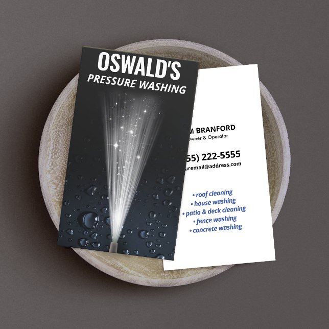 Carte De Visite Eau de lavage de pression gouttes d'alimentation D (Créateur téléchargé)