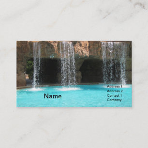 Carte De Visite eau en cascade près d'une grotte et d'une piscine 