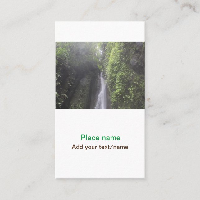 Carte De Visite eau océan plage photo ajouter nom texte place été (Devant)