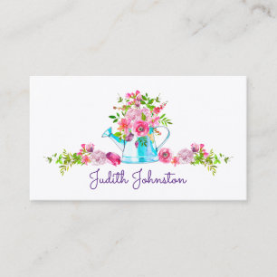 Carte De Visite Eau rose Floral Couleur Joli Arrangement