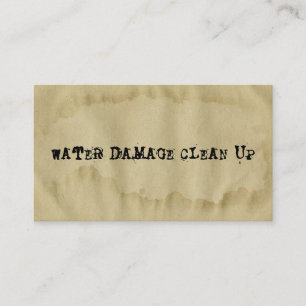Carte De Visite Eau Vintage vierge Vieux Papier Eau d'inondation
