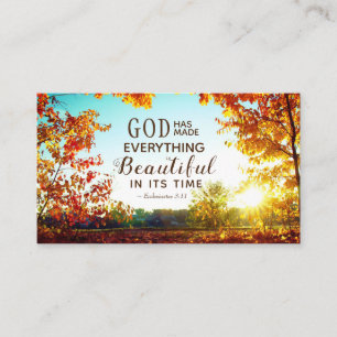 Carte De Visite Ecclésiaste 3:11 Il a rendu tout beau