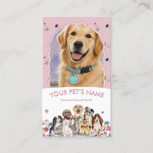 Carte De Visite Échange de chien thérapeutique rose