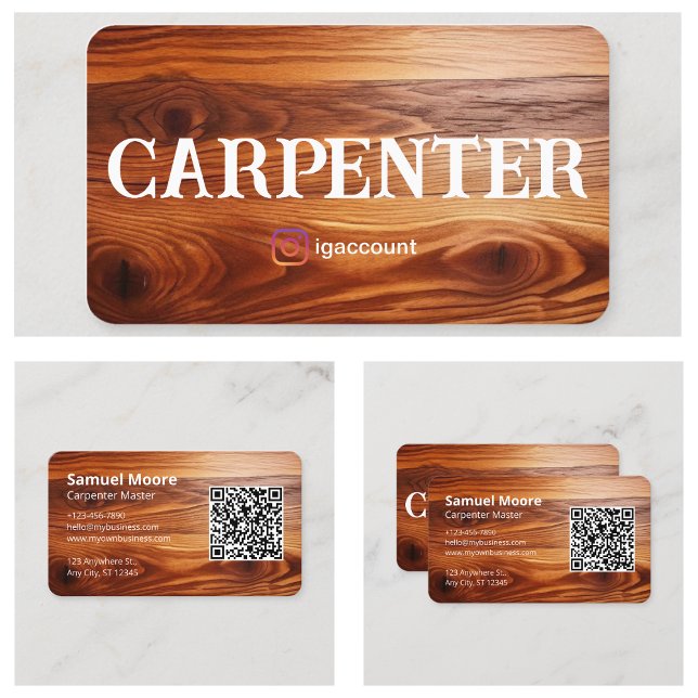 Carte De Visite Échantillon de charpentier (Carpenter Sample Business Card
)