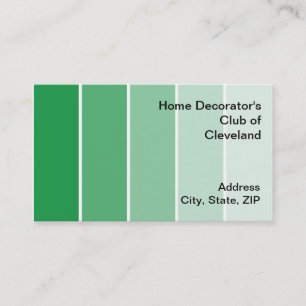Carte De Visite Échantillons vert clair de peinture