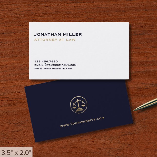 Carte De Visite Échelle de justice simple pour les avocats (Créateur téléchargé)