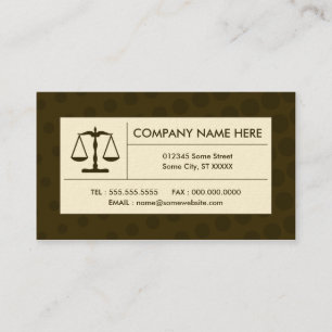 Carte De Visite échelle tramée de justice