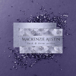Carte De Visite Échelles Chic Mermaid   Dusty Purple Luster Brandi