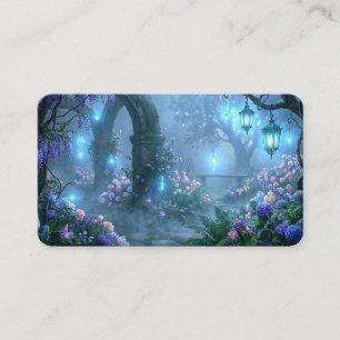 Carte De Visite Échos brumeux du jardin de brouillard bleu