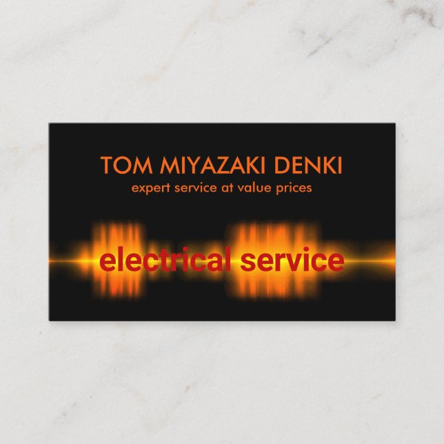 Carte De Visite Éclair d'onde électrique pulvérisateur (Devant)