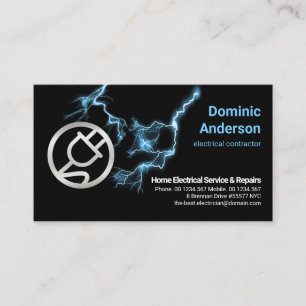 Carte De Visite Éclairage bleu de la bougie électrique Electrici