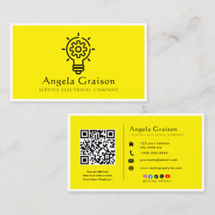Carte De Visite Éclairage, Câblage, Électricien Professionnel