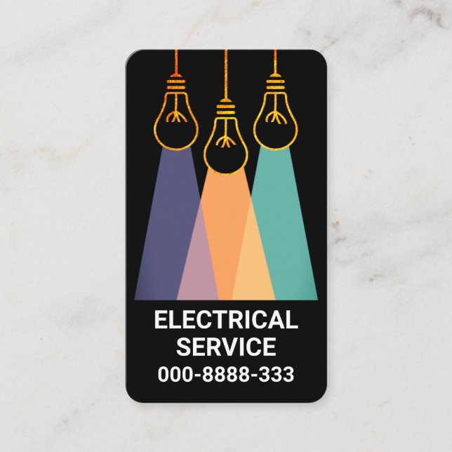 Carte De Visite Eclairage en or créatif suspendu (Devant)