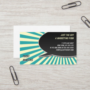 Carte De Visite Éclat de bulle de la parole