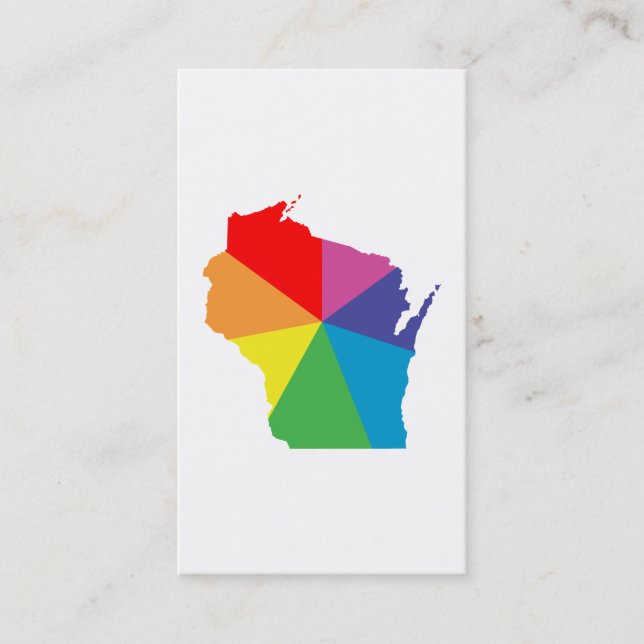 Carte De Visite éclatement de la couleur de wisconsin (Devant)