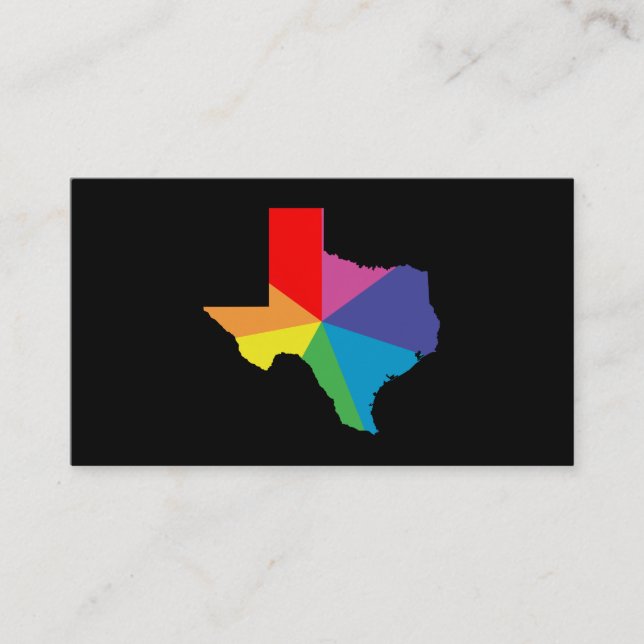 Carte De Visite éclatement de la couleur texas (Devant)