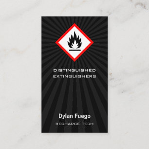 Carte De Visite Éclatez dans des flammes (inflammables)