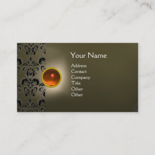 CARTE DE VISITE ECLIPSE DAMASK GEM MONOGRAS