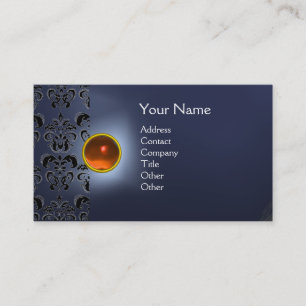 CARTE DE VISITE ECLIPSE DAMASK GEM MONOGRAS