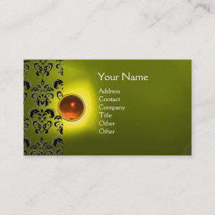 CARTE DE VISITE ECLIPSE DAMASK GEM MONOGRAS