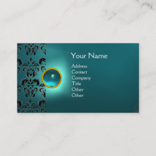 CARTE DE VISITE ECLIPSE DAMASK GEM MONOGRAS