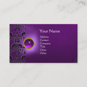 CARTE DE VISITE ECLIPSE DAMASK GEM MONOGRAS