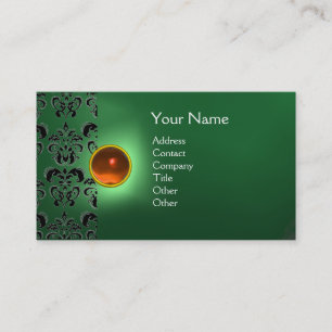 CARTE DE VISITE ECLIPSE DAMASK GEM MONOGRAS